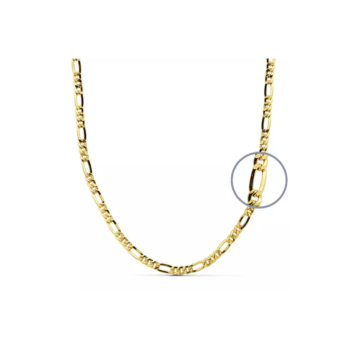 18K CADENA ORO AMARILLO CARTIER 60CM HUECA 3MM 4