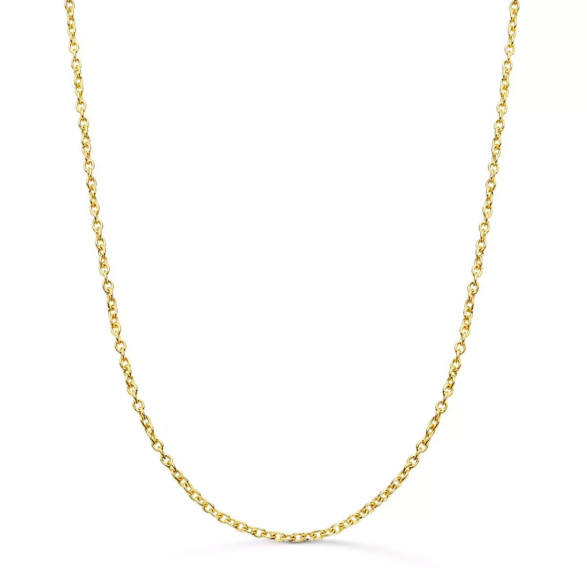 18K CADENA ORO AMARILLO FORZADA MACIZA ANCHO: 1.9MM LARGO: 60CM 7
