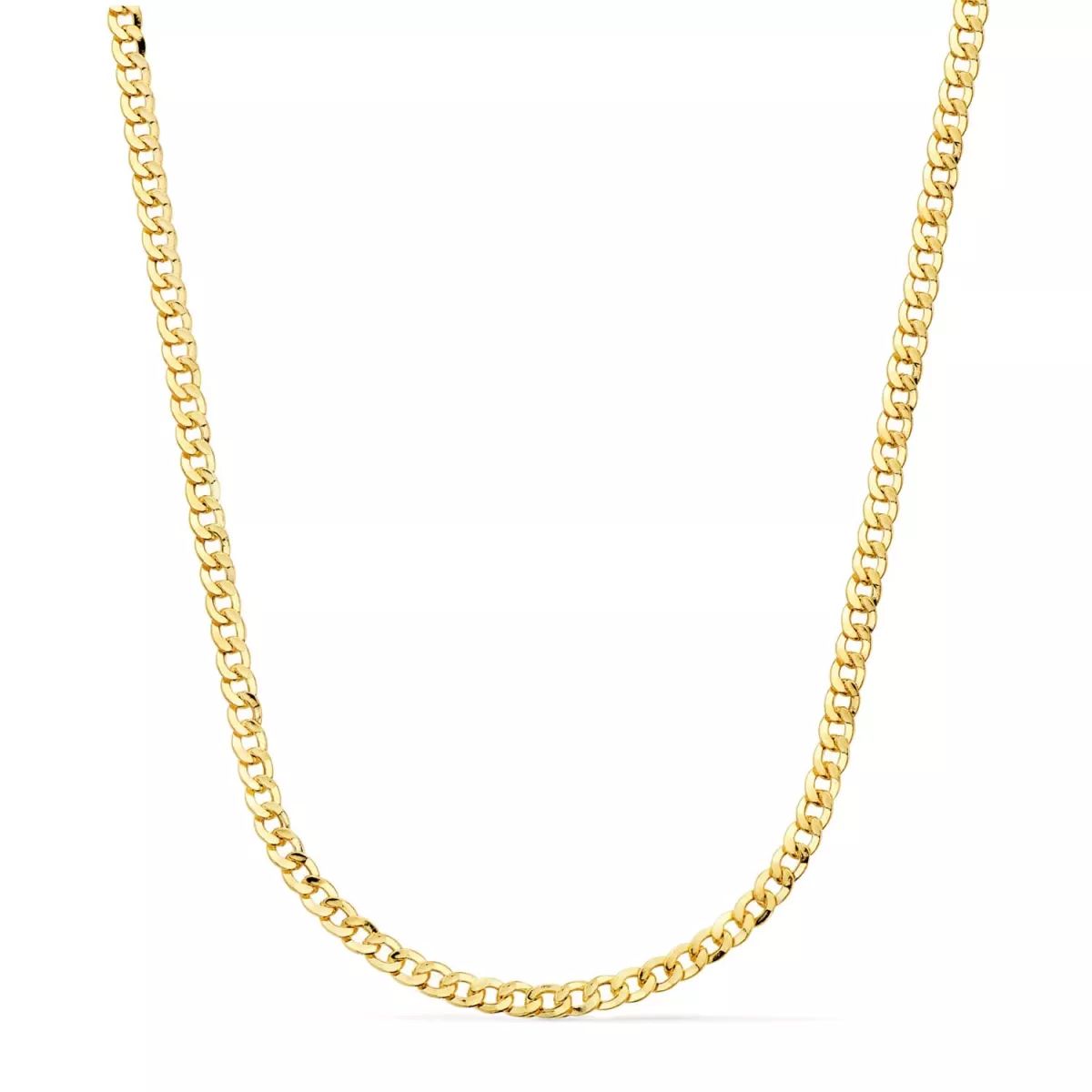 18K CADENA ORO AMARILLO BARBADA HUECA ANCHO: 3