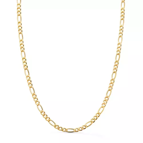 18K CADENA ORO AMARILLO HUECA ESLABON TIPO CARTIER ANCHO 4 MM LARGO 60CM 10