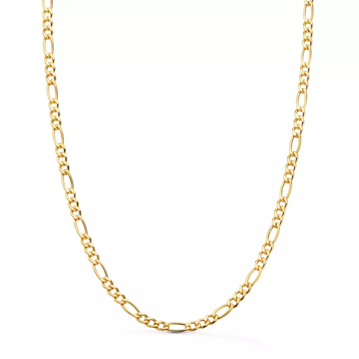 18K CADENA ORO AMARILLO HUECA ESLABON TIPO CARTIER ANCHO 4 MM LARGO 60CM 10