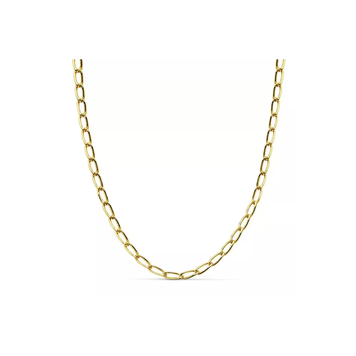 18K CADENA ORO AMARILLO BILBAO HUECA 4 MM -50CM 11