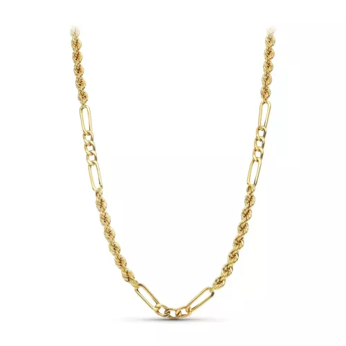 18K CORDON ORO AMARILLO SALOMONICO COMBINADO 50CM 19