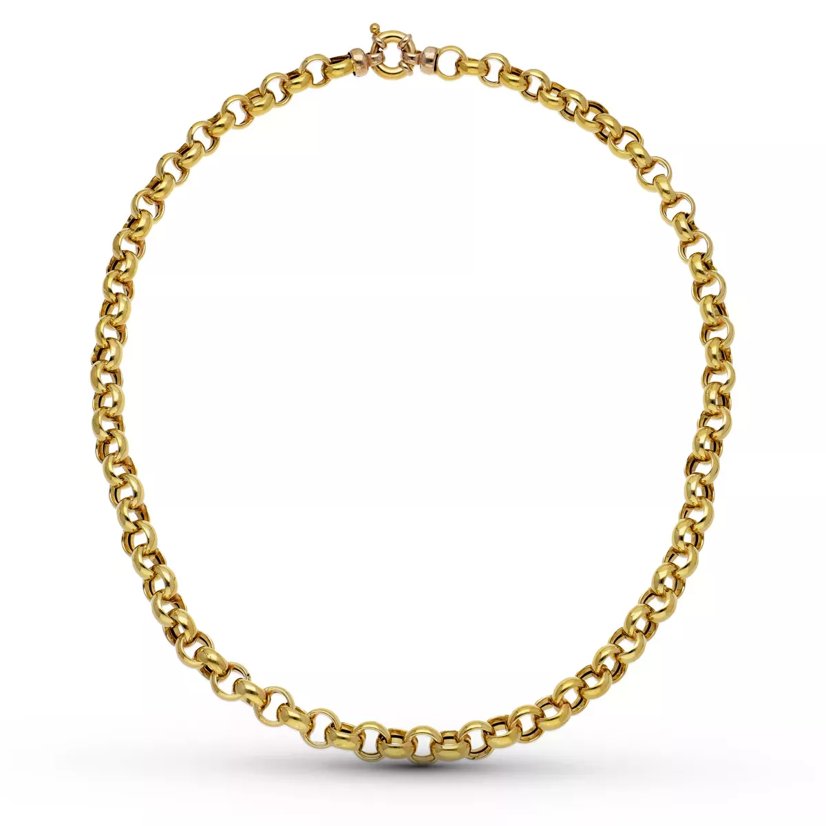 18K CADENA ORO AMARILLO ROLO HUECA 45CM 8 MM 39