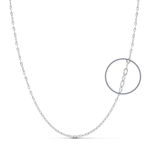 18K CADENA MACIZA ORO BLANCO 45CM 1.5 MM 1,60gr