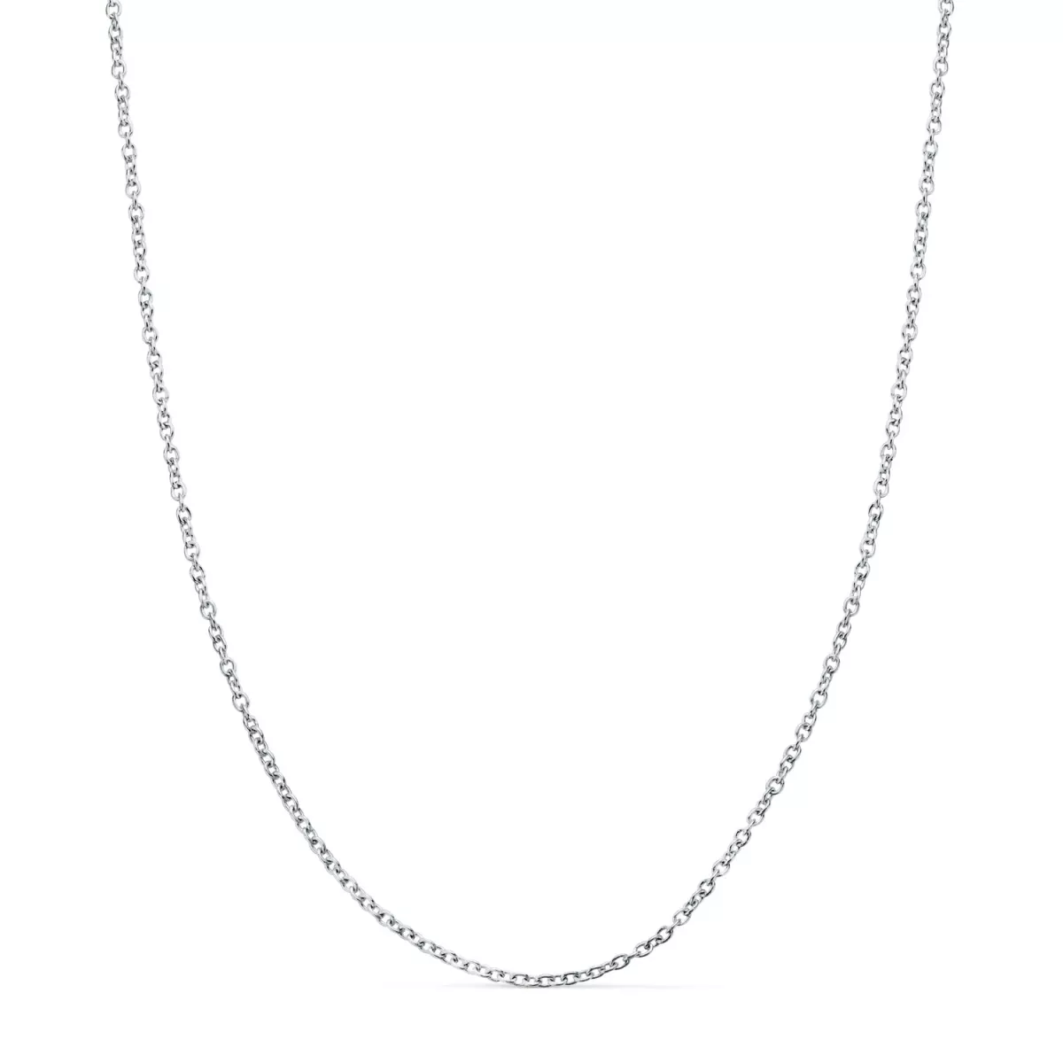 18K CADENA ORO BLANCO FORZADA MACIZA ANCHO: 1MM LARGO: 45CM 2