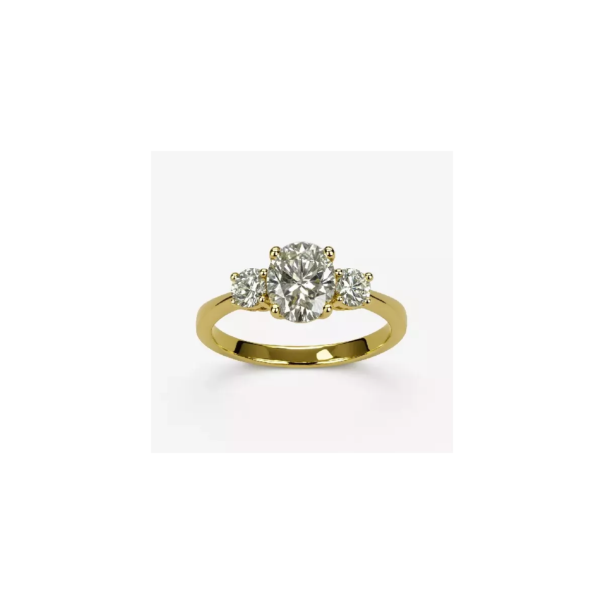 Anillo Oro 18K Oval Lab 1,44 ct