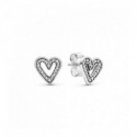 Heart sterling silver stud earrings with - 298685C01