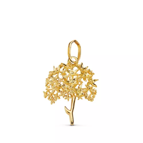 18K COLGANTE ORO AMARILLO BIZNAGA TALLADA 18 X 15 MM 1