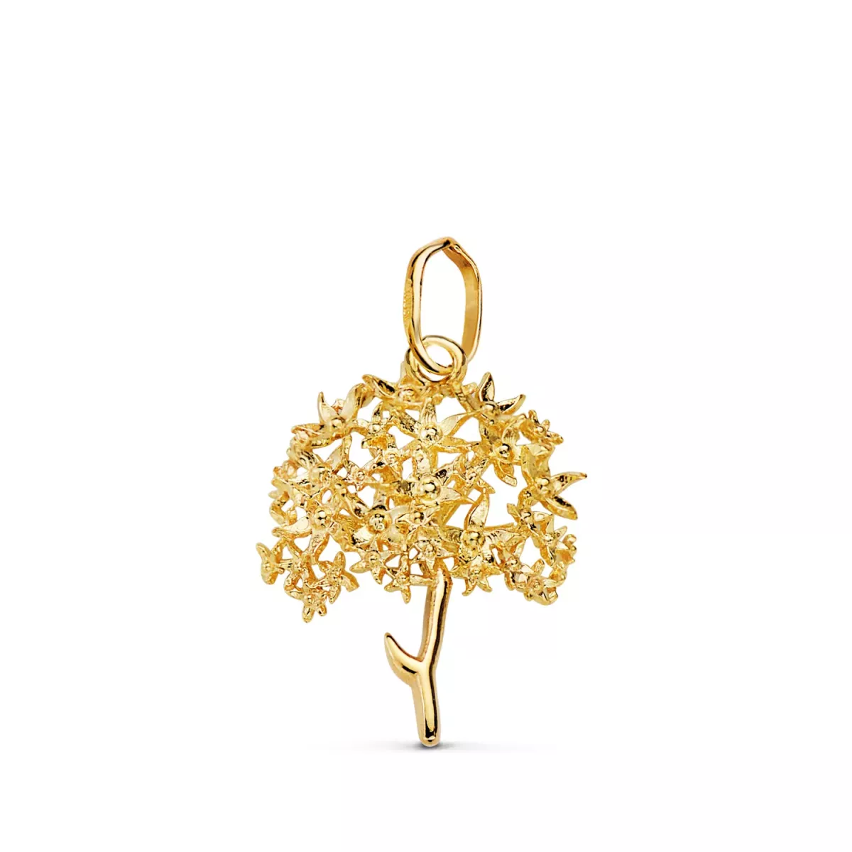 18K COLGANTE ORO AMARILLO BIZNAGA TALLADA 18 X 15 MM 1