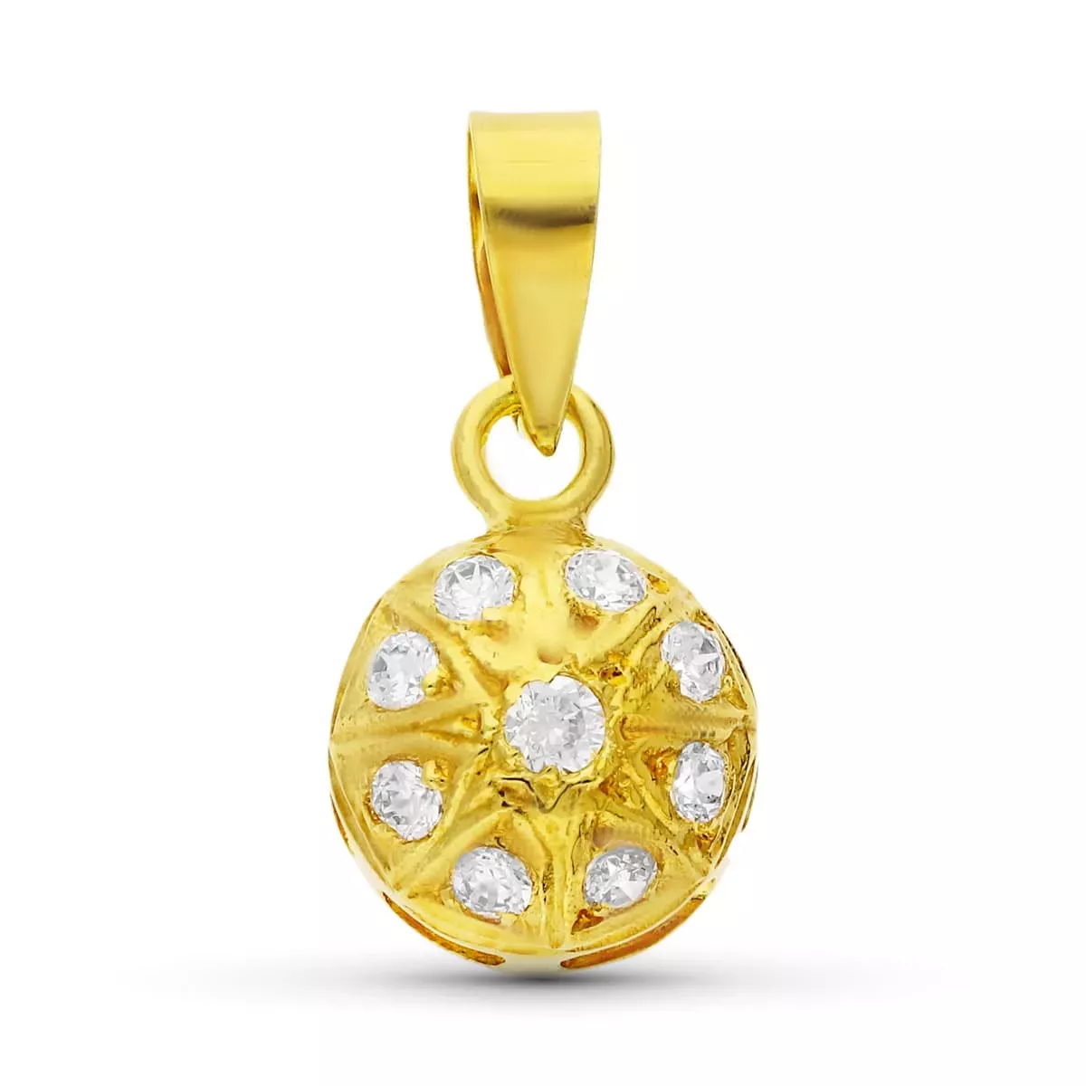 18K COLGANTE ORO AMARILLO CIRCONITA 13X9 MM 1