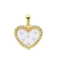 18K COLGANTE ORO AMARILLO CORAZON AIRSHINE TRANSPARENTE CON CIRCONITA 14X12 MM 0