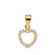 18K COLGANTE ORO AMARILLO CORAZON CIRCONITA 8 CM 0
