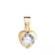 18K COLGANTE ORO AMARILLO CORAZON CON CIRCONITA. MEDIDA: 7