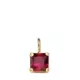 18K COLGANTE ORO AMARILLO CUADRADO CON GARRAS Y PIEDRA COLOR ROJA DE 6