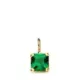 18K COLGANTE ORO AMARILLO CUADRADO CON GARRAS Y PIEDRA COLOR VERDE 6