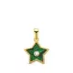 18K COLGANTE ORO AMARILLO ESTRELLA CERCO BOLITAS Y MALAQUITA CON CIRCONITA 12X11 MM. 0