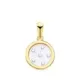 18K COLGANTE ORO AMARILLO REDONDO AIRSHINE TRANSPARENTE CON CIRCONITA 11 MM 0
