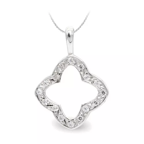 18K COLGANTE ORO BLANCO CIRCONITA 22X15 MM 1