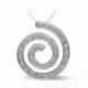 18K COLGANTE ORO BLANCO CIRCONITA ESPIRAL. 3