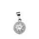 18K COLGANTE ORO BLANCO REDONDO CIRCONITA 9 MM 0