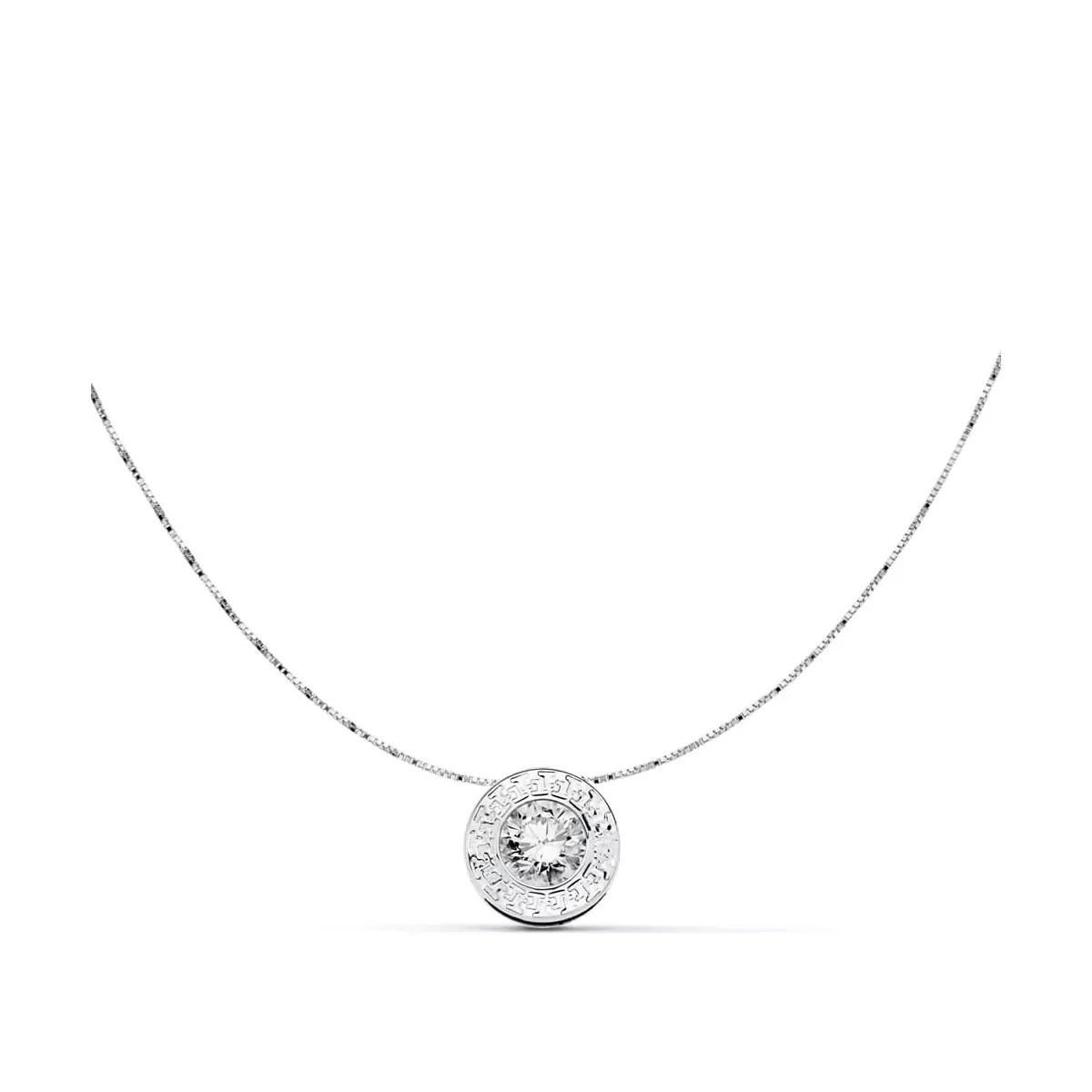 18K GARGANTILLA ORO BLANCO CON COLGANTE 6