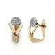 9K PENDIENTES BICOLOR CIRCONITA 13X7 MM CIERRE CATALAN 1