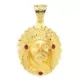 18K COLGANTE COLGANTE INDIO AMERICANO ORO AMARILLO. 33 X 28 MM 19