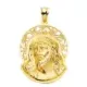 18K COLGANTE COLGANTE ORO AMARILLO CABEZA DE CRISTO ORLA 32X26 MM 7