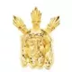 18K COLGANTE COLGANTE ORO AMARILLO CABEZA DE CRISTO POTENCIAS 39X28 MM 9