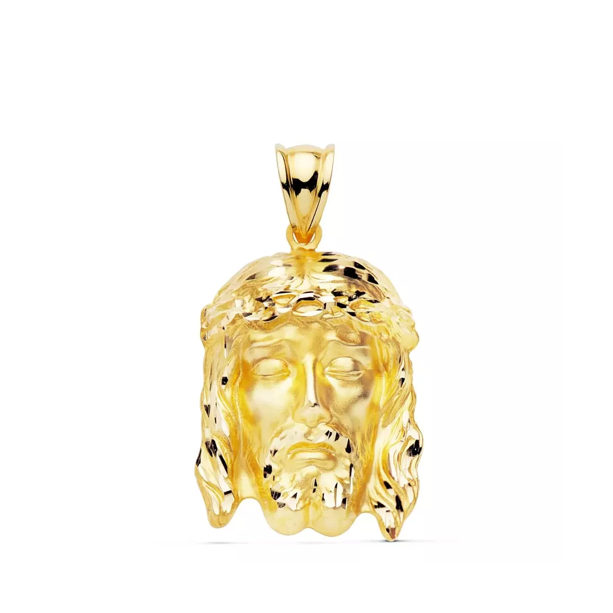 18K COLGANTE CRISTO DE LA BUENA MUERTE ORO AMARILLO 30X22 MM 7