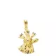18K COLGANTE CRISTO DEL GRAN PODER ORO AMARILLO SILUETA 20X15 MM 1