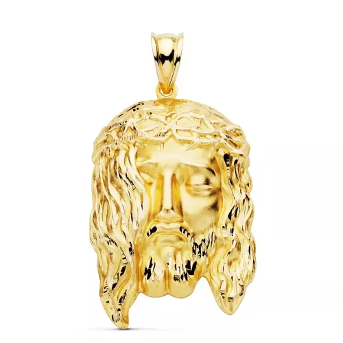 18K COLGANTE CRISTO SANTO ROSTRO ORO AMARILLO 35X20 MM 8