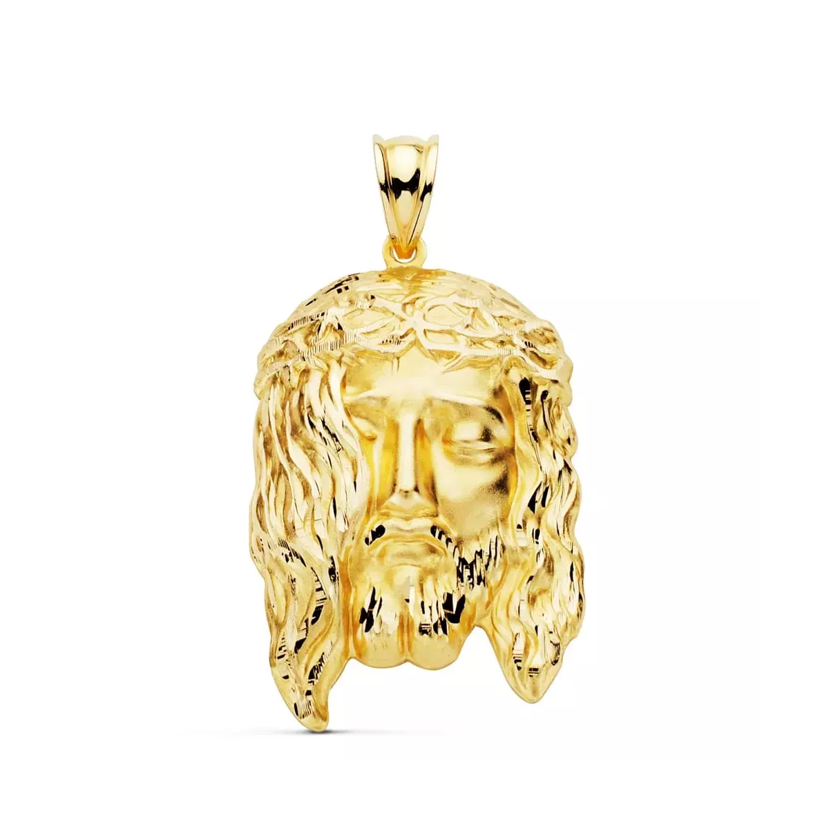 18K COLGANTE CRISTO SANTO ROSTRO ORO AMARILLO 35X20 MM 8