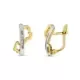 9K PENDIENTES BICOLOR 13X7 MM CIERRE CATALAN 1