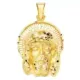 18K COLGANTE ORO AMARILLO CABEZA DE CRISTO ORLA 35X25 MM 7