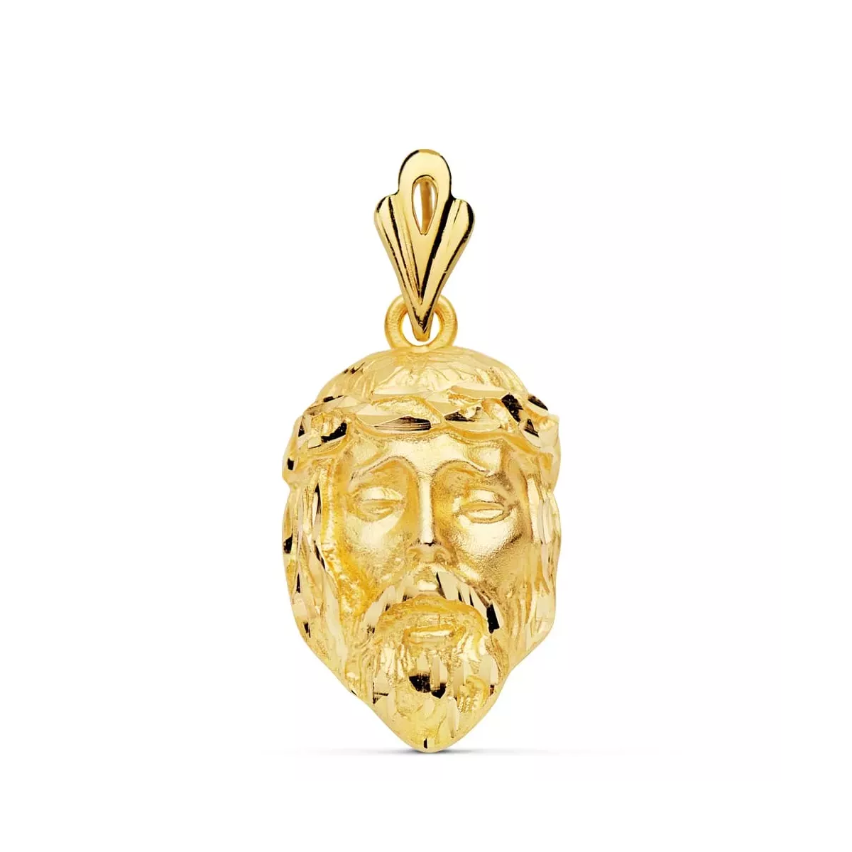 18K COLGANTE ORO AMARILLO CABEZA DE CRISTO 31X20 MM 10
