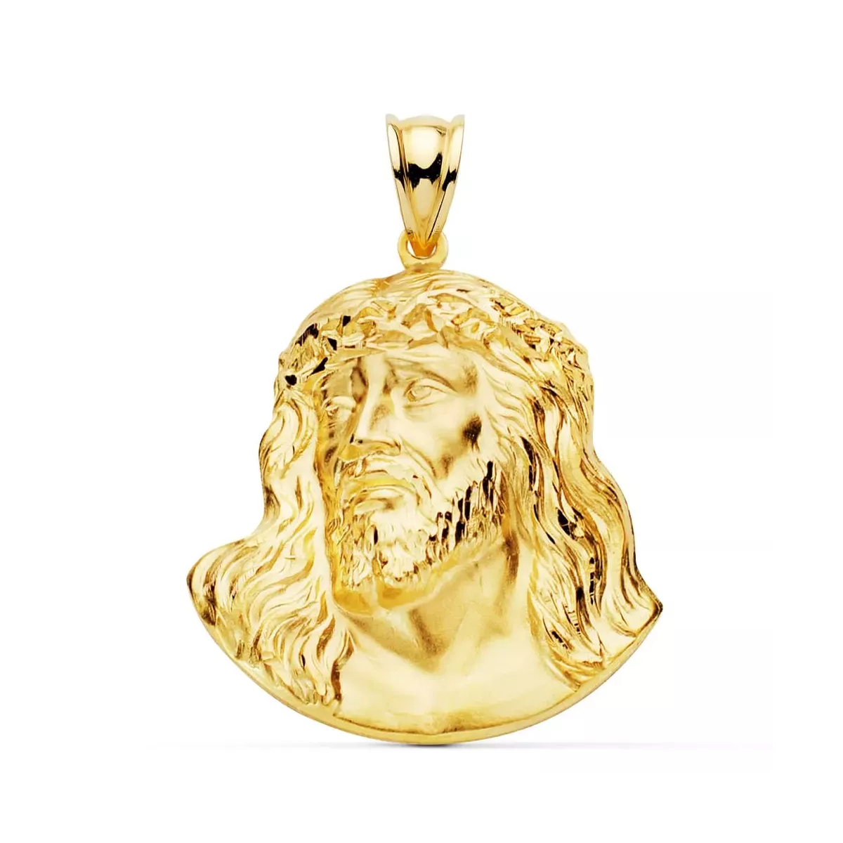 18K COLGANTE ORO AMARILLO CRISTO DE MURILLO 30X27 MM 7