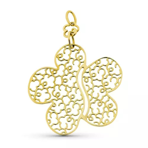 18K COLGANTE ORO AMARILLO FLOR CALADA 37X40 MMÇ 5