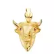 18K COLGANTE ORO AMARILLO FUNDIDO CABEZA DE TORO 27X25 MM 10