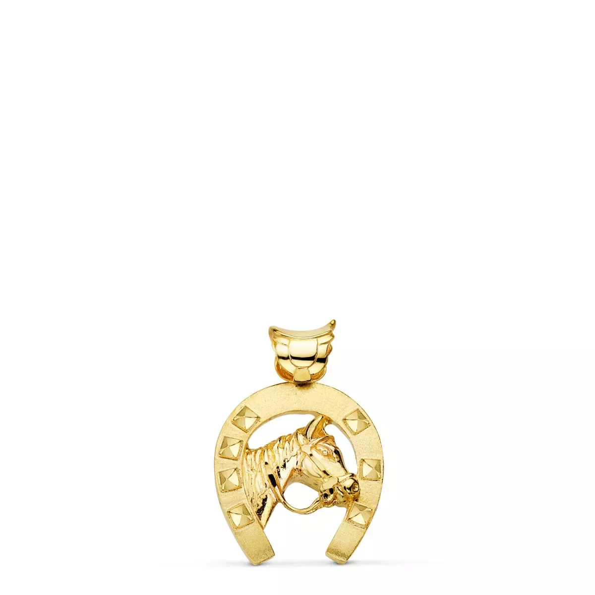 18K COLGANTE ORO AMARILLO HERRADURA CABALLO 23X20 MM 6