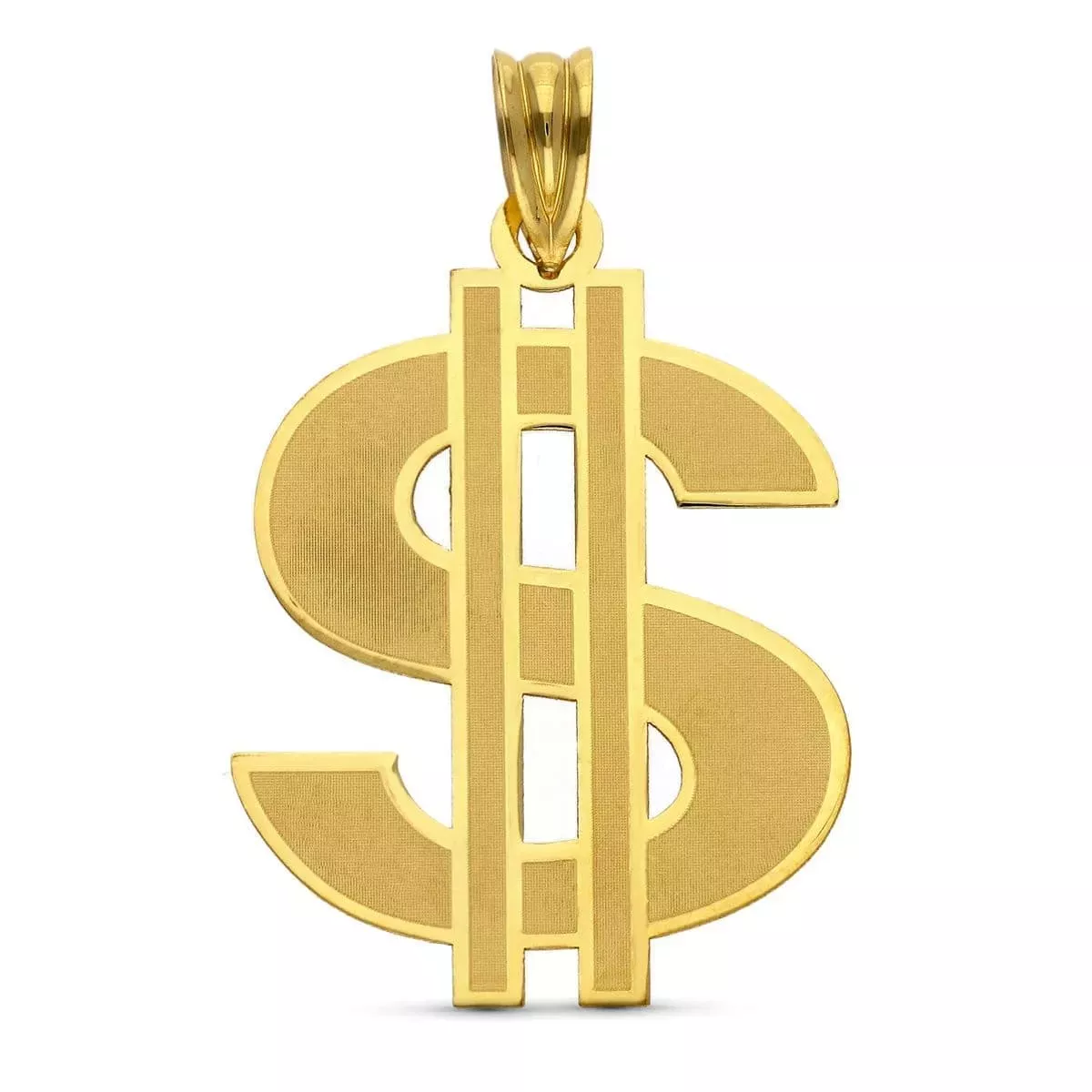 18K COLGANTE ORO AMARILLO LASER DOLAR. 30X22 MM 2