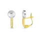 9K PENDIENTES BICOLOR 14X6 MM CIERRE CATALAN 0