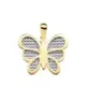 18K COLGANTE ORO BICOLOR MARIPOSA INTERIOR TALLADO 17X14 MM 0