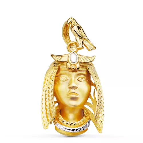 18K COLGANTE ORO BICOLOR NEFERTARI 30X23 MM 16