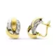 9K PENDIENTES BANDAS ORO BICOLOR CARRIL CIRCONITA 15X10 MM CATALAN 2
