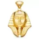 18K COLGANTE ORO BICOLOR TUTANKAMON BRILLO 32X28 MM 18