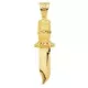 18K COLGANTE PUÑAL TALLADO ORO AMARILLO 2X18 MM 18