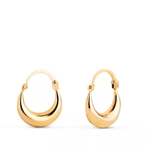 9K PENDIENTES HUECOS MORCILLA 13X4 MM 1