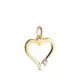 18K COLGANTE ORO AMARILLO CORAZON DIAMANTE DE LABORATORIO TALLA BRILLANTE 0